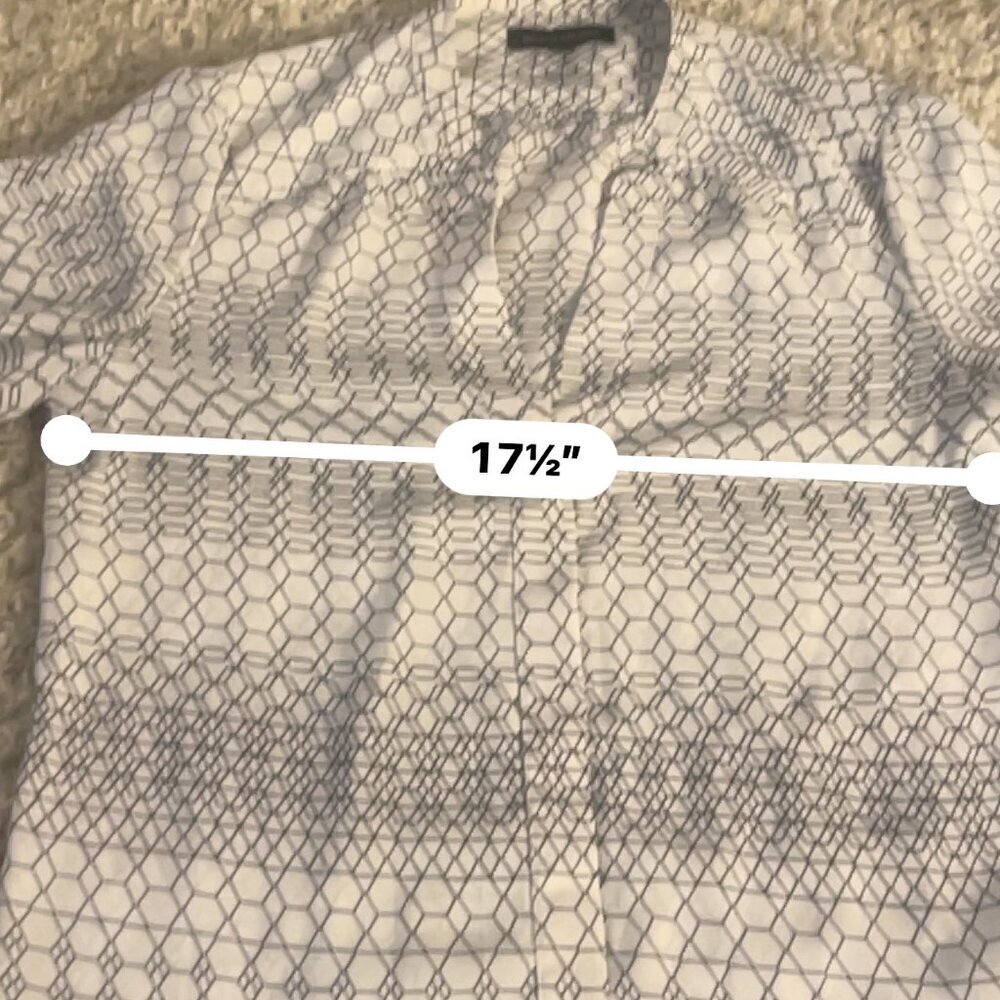 Banana Republic Sheer Geometric Print Blouse Medium - Picture 6 of 11